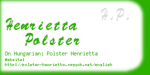 henrietta polster business card